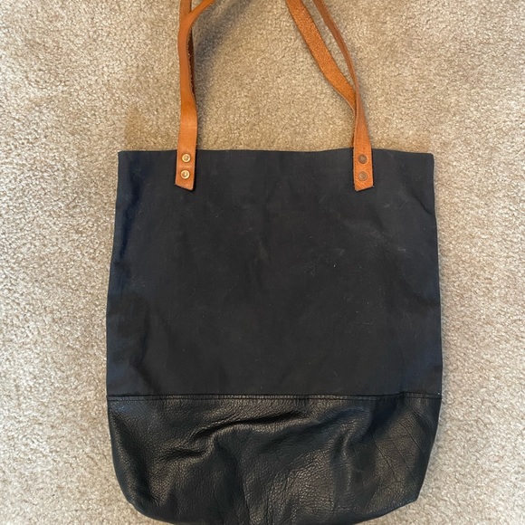 AWL Snap leather and canvas tote - Picture 4 of 6